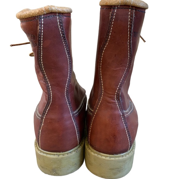 Vintage Wolverine lace up leather boots 7.5 - Picture 2 of 12